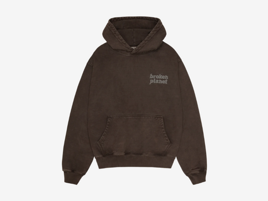 Broken Planet Hoodie Washed Basics Brown