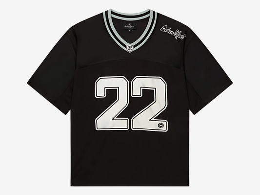 Broken Planet Football Jersey Black Silver