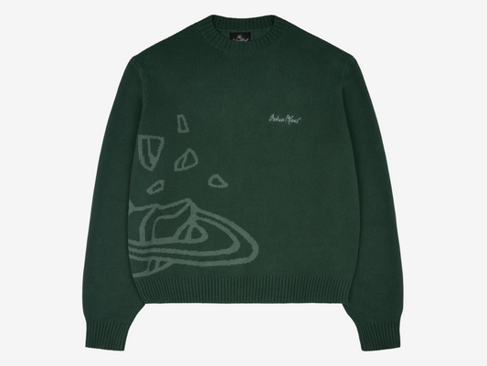 Broken Planet Knit Sweater Forest Green