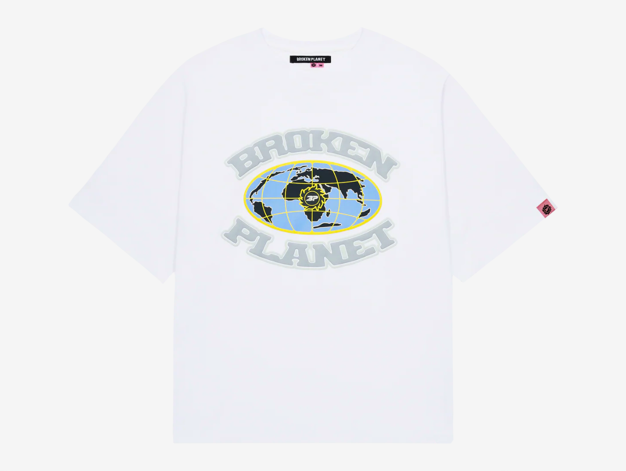 Broken Planet T-Shirt Grid White