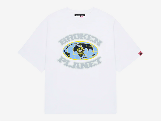 Broken Planet T-Shirt Grid White