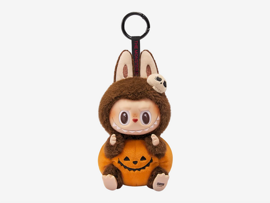 Pop Mart Labubu Halloween Sitting Pumpkin Hanging Vinyl Plush